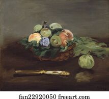 Fruit Basket Art Print - Basket Of Fruit