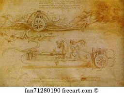 Turin Art Print - Battle Cart With Mobile Scythes