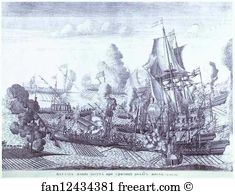 1715 Etching Art Print - Battle Of Gangut, June 27, 1714