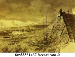 Sepia Art Print - Bay