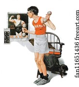 Muscle Art Print - Be A Man!