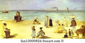 Beach Art Print - Beach At Boulogne-Sur-Mer