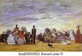 Beach At Trouville Art Print - Beach At Trouville