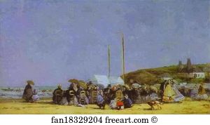 Trouville Art Print - Beach Scene, Trouville