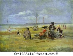 Eugène Louis Boudin Art Print - Beach Scene