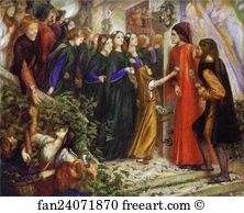 Beatrice Art Print - Beatrice Meeting Dante At A Marriage Feast, Denies Him Her Salutation