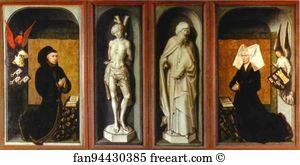 Without Art Print - Beaune Altarpiece, Exterior Without The Upper Wings