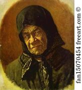1891 Oil On Canvas The Russian Museum Art Print - Beggar, Ninety Six Years Old