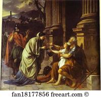 Jacques Louis David Art Print - Belisaire Demandant L'aumone