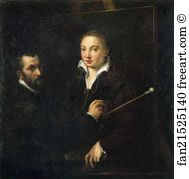Sofonisba Anguissola Art Print - Bernardino Campi Painting Sofonisba Anguissola