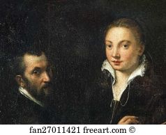 Sofonisba Anguissola Art Print - Bernardino Campi Painting Sofonisba Anguissola. Detail