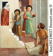 Prophecy Of The Birth By A Pilgrim Art Print - Birth Of St. Francis, Prophecy Of The Birth By A Pilgrim, Homage Of The Simple Man
