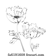 Free art print of Sketch with flowers | FreeArt | fa7939139