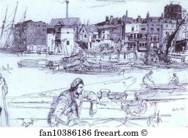 1859 Art Print - Black Lion Wharf