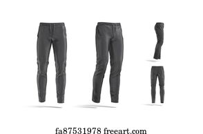 Free Blank Black Sport Sweatpants Mockup Art Prints and Artworks | FreeArt