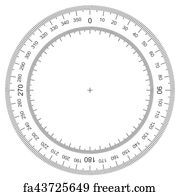 free art print of blank protractor actual size graduation isolated on background freeart fa43725636