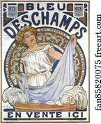  Art Print - Bleu Deschamps