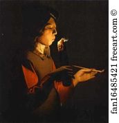 Blowing Art Print - Blower With A Pipe