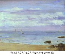Silver Art Print - Blue And Silver: Trouville