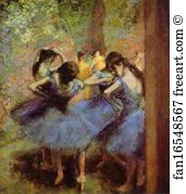 1890 Art Print - Blue Dancers