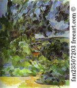 Oil Art Print - Blue Landscape