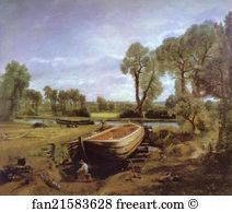 Albert Museum Art Print - Boatbuilding