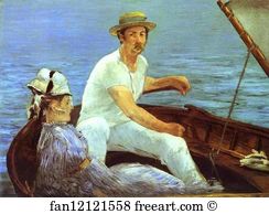 1874 Oil On Canvas The Art Museum Art Print - Boating