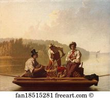 Boatmen Art Print - Boatmen On The Missouri