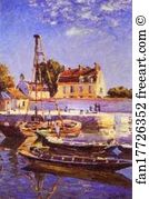 1885 Oil On Canvas Private Collection Art Print - Boats