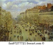 Afternoon Art Print - Boulevard Montmartre On A Sunny Afternoon