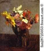 Flowers Fleurs Art Print - Bouquet Of Flowers (Bouquet De Fleurs)