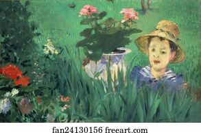 Hoschedé Art Print - Boy In Flowers (Jacques Hoschedé)