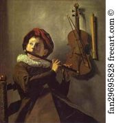 Judith Leyster Art Print - Boy Playing A Flute