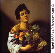 Basket Of Fruit Art Print - Boy With A Basket Of Fruit