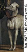 Greyhound Art Print - Boy With A Greyhound. Detail