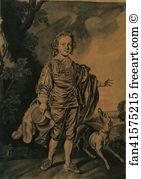 Joseph Wright Of Derby Art Print - Boy With Plumed Hat And Greyhound