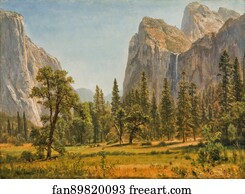 Valley Art Print - Bridal Veil Falls, Yosemite Valley, California