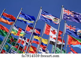 World Flags Art Print - British Commonwealth And World Flags