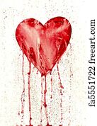 Free art print of Broken and bleeding heart on the wall. Broken and ...