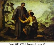 Juniper Art Print - Brother Juniper And The Beggar