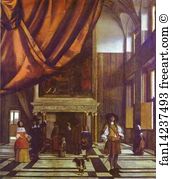 Castagnola Art Print - Burghermeisters' Hall In The Amsterdam City Hall