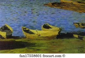 1890s Art Print - By The Riverside