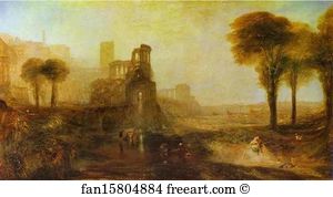 1831 Art Print - Caligula's Palace And Bridge