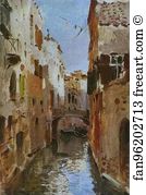 V Art Print - Canal In Venice