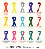 Free art print of Cancer Ribbon. Vector realistic 3d awareness ribbon ...