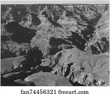 Ravine Art Print - Canyon And Ravine, "grand Canyon National Park, " Arizona. Photographs Of National Parks And Monuments, Compiled 1941 - 1942, Documenting The Period Ca. 1933 - 1942.