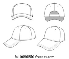 Free Cap Template Art Prints and Artworks | FreeArt