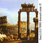 Colosseum Art Print - Capriccio With The Colosseum