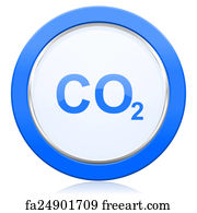 Free Art Print Of Global Carbon Dioxide Co2 - Red. Chemical Symbol Co2 