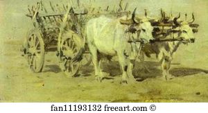 Vasily Vereshchagin Art Print - Cart For The Wounded
